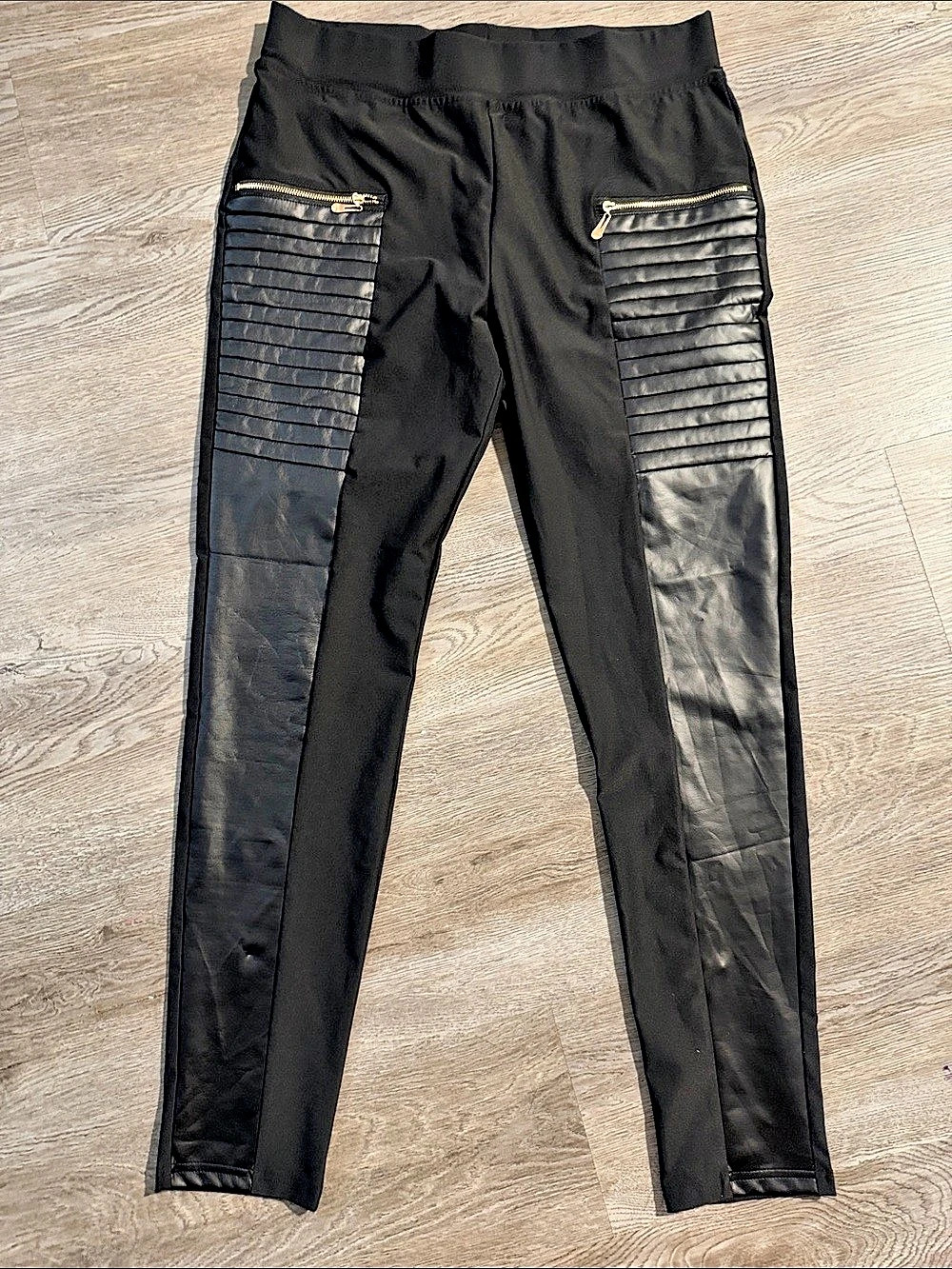 Quilted Panel Skinny Leggings